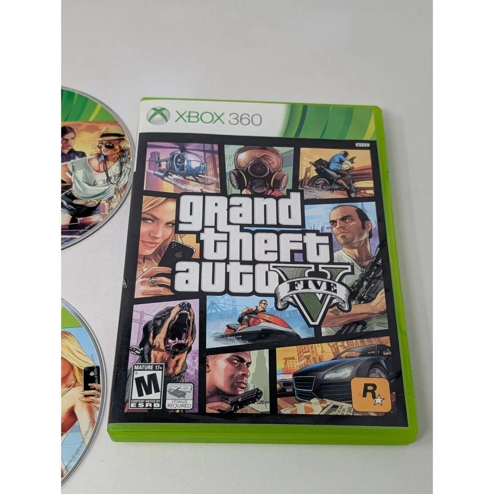 Grand Theft‎ Auto 5 V (Xbox 360, 2013) Complete Map + Manual - Tested